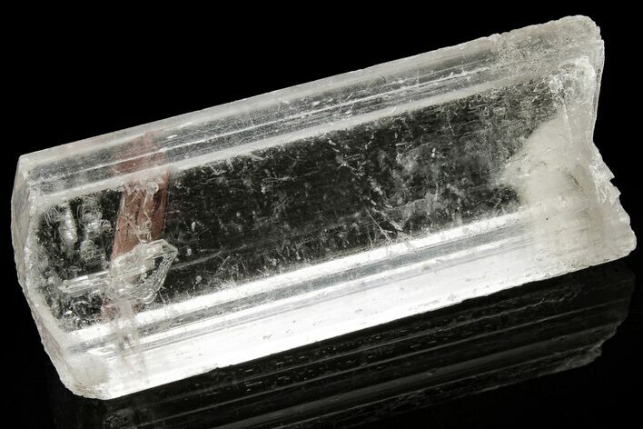 Water-Clear, Selenite Crystal with Hematite Phantom - China #226084